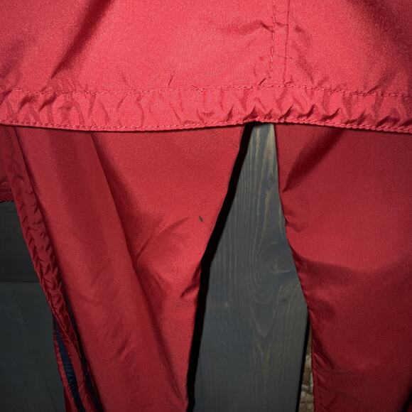 2003 Vintage Tommy Hilfiger Women’s Track Suit Sz M Maroon & Navy Stripe - Picture 15 of 15